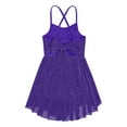 thumbnail image 3 of Aiihoo Girls Ballet Dance Lyrical Dress Cross Back Leotard Skirt Modern Contemporary Dancewear Purple 10, 3 of 6