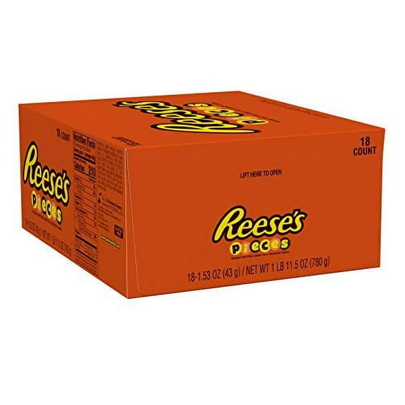 REESE'S Pieces Peanut Butter Candy, 1.5 Ounce (Pack of 18)