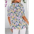 thumbnail image 3 of PRETTYGARDEN Floral Tops for Women Blouses Dressy Casual Summer Trendy Outfits Boho Pleated Short Sleeve Shirts, 3 of 7