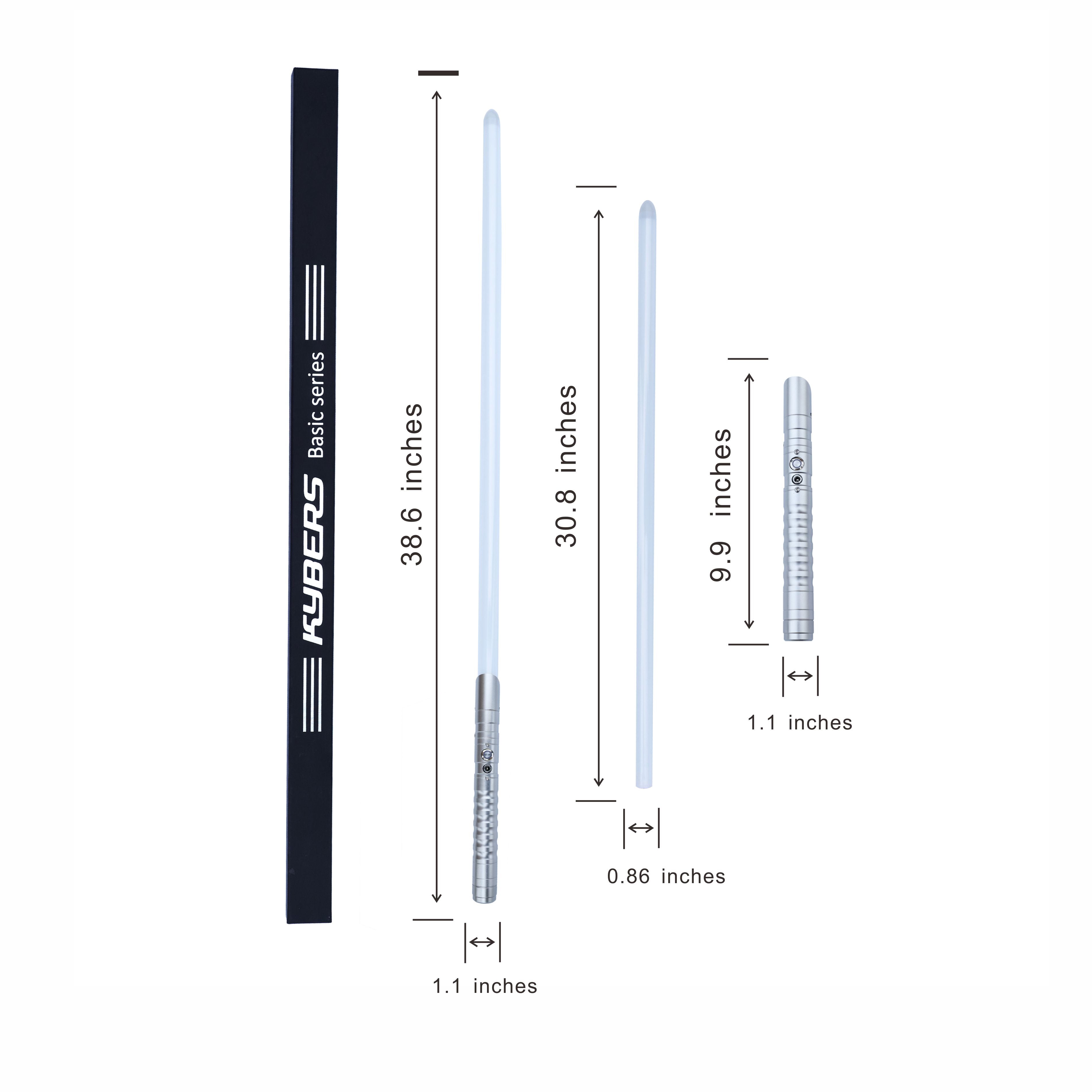 Kybers RGB Lightsaber for Adults, Metal Hilt Force FX Saber with 11 Colors & Smooth Swing Sound, Heavy-Grade Dueling Light saber Toy