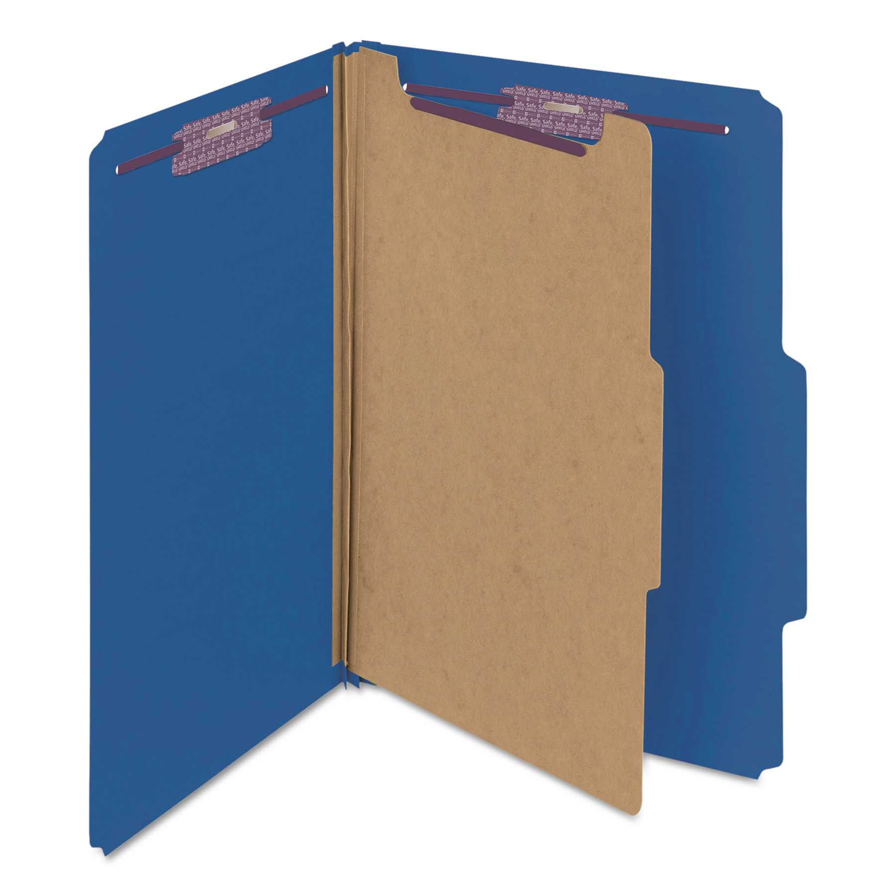 Pressboard Classification Folders, Legal, Four-Section, Dark Blue, 10/Box  (並行輸入品)