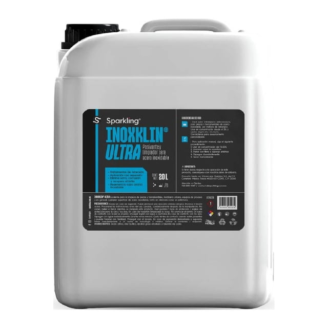 Sparkling Líquido limpiador para acero inoxidable Inox Klin Ultra 20 litros