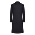 thumbnail image 4 of Havenx Mens Wool Pea Coats Single Brested Notched Collar Overcoat Wool Blend Long Pea Coat with Pockets Windbreaker Business Classic Winter Trench Coat Jackets,Black M, 4 of 4