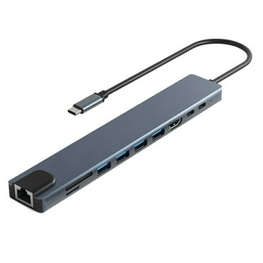 10 in 1 USB C HUB 4K30Hz Docking Station Type C to HDTV-Compatible RJ45 Ethernet PD100W