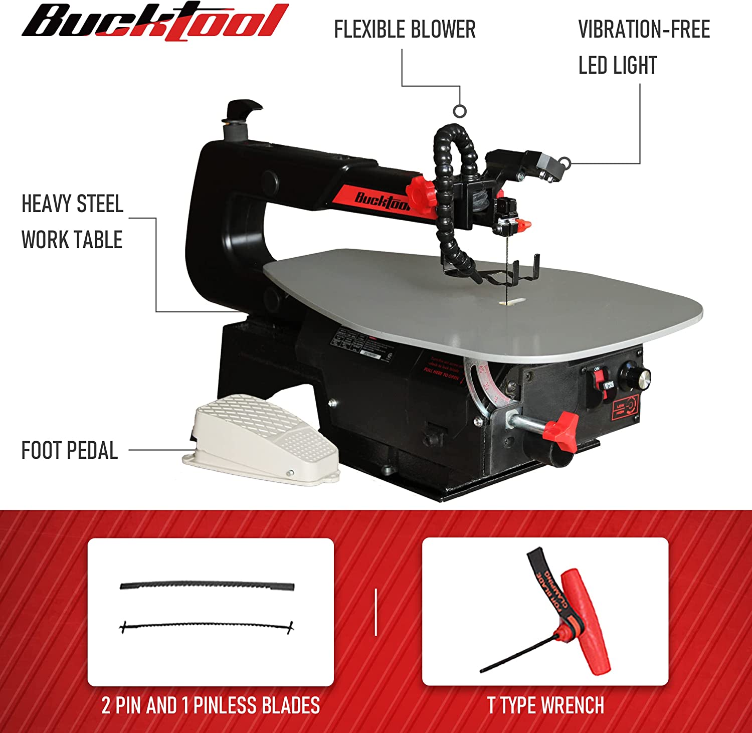 Lumberjack SS405 Variable Speed Bench Top Scroll Saw For Sale Online
