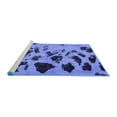 thumbnail image 2 of Ahgly Company Machine Washable Indoor Rectangle Abstract Blue Modern Area Rugs, 5' x 7', 2 of 4