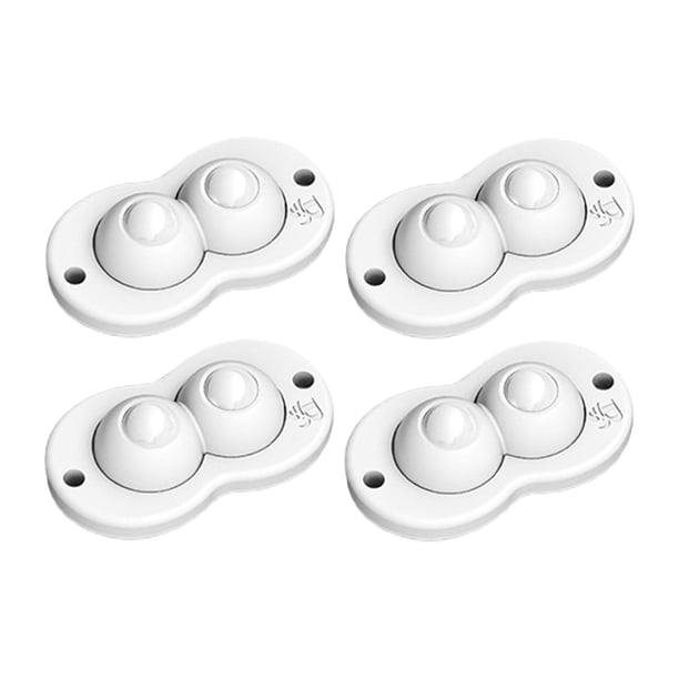 Rueda giratoria Autoadhesiva Pasta universal Paquete de de acero inoxidable Juego de poleas adhesivas Rodillos para cajones para muebles bola de abdominales blanca SM SunniMix ruedas adhesivas