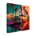 thumbnail image 3 of Canvas Wall Art - Ray Heere 'Las Vegas Strip Cadillac 15' Wall Art for Living Room, Bedroom, or Office Décor by Trademark Fine Art - 14 x 14 Inches - 14x14, 3 of 5