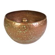 Hose Pots Hose Pots - Garden Hose Container, Hammered Copper Finish