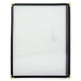 thumbnail image 2 of TrueCraftware-Set of 60 Black 8-1/2” x 11” Single Restaurant Menu Covers 1 Page 2 View Crystal Clear Vinyl Menu Covers Fits A4 Size Paper Menu Folder Menu Book Holders for Bar Cafe Restaurant Book, 2 of 5