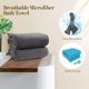 thumbnail image 4 of Toallas de baño (paquete de 2, 70 x 137 cm) - Suaves, muy absorbentes, de secado rápido, de microfibra para cuerpo, deporte, yoga, spa y fitness - Gris, 4 of 5
