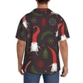 thumbnail image 5 of Naloa Cute Christmas Gnomes Men's Loose Fit Cuban Collar Short-Sleeve Shirt with Button-down and Chest Pocket for Everyday Wear Outings - XX-Large, 5 of 7