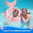 thumbnail image 6 of MoKo Mermaid Pool Floaties for Kids & Adults, Inflatable Swimming Ring Summer Toy, Champagne Pink, 6 of 7