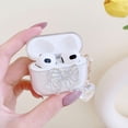 thumbnail image 5 of For AirPods 2 Pro 3 Case Dreamy Colorful Heart Bow Keychain Soft Cute Shell Bluetooth Earphone Charging Box Cover for Air Pods 2 (Clear,For AirPods 1 or 2), 5 of 7