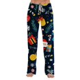 thumbnail image 6 of Lumtrix Christmas Pajamas For Women Casual Pants Sleep Bottom Funny Vintage Illustration Graphci Holiday Sleepwear Blue 2XL, 6 of 6