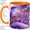 Orange, variant on Crystal Hummingbird Accent Mug, 11oz Ceramic Coffee Cup for Bird Fans