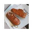 thumbnail image 4 of UKAP Chaussures Habillées Garçons Filles Richelieus Richelieu à Bout Golf Confort Ballerines Scolaires Décontractées Brun 6C, 4 of 9