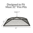 thumbnail image 6 of Sunnydaze 31" Square Steel Mesh Black Fire Pit Spark Screen Cover, 6 of 11