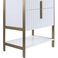thumbnail image 6 of Fine Fixtures Serenity 24 in. W x 18 in. D x 33.5 in. H Bathroom Vanity in White Matte with Gel Coated Thick Edge top in Black with Satin Brass Hardware, 6 of 6