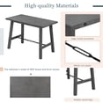 thumbnail image 5 of 5 Piece Dining Table Set, Wood Kitchen Table Set with Table and 4 Chairs, Gray, 5 of 9