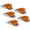 Amber, variant on Truck Cab Lights 5PCS Clear/Amber Top Roof Running LED Marker Lights Waterproof 17 LED w/Chrome Base Compatible with Peterbilt/Kenworth/Freightliner/Western Star/Mack Trailer 12V
