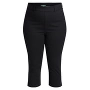Terra & Sky Women's Plus Pull On Jegging Capri Pants with Control Panel, Sizes 0X-5X