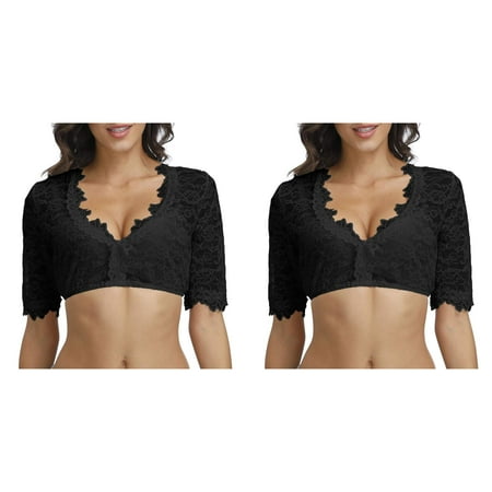 2 Pack Women 1PC Underwire Lingerie Lace Vest Women s Elegant Dirndl Blouse Black Dirndl Blouse Lace Blouse For Oktoberfest Lingerie plus Size Two Piece Lingerie for Women Satin Chemise Long