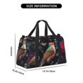 thumbnail image 3 of Kdxio Colorful Rose Bird Travel Duffel Bag Gym Bag Weekender Travel Bag Gym Bag for Women &Men Airplane Travel Essentials for Flying, 3 of 7