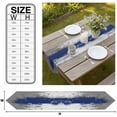 thumbnail image 3 of Navy Blue Cement Gray Table Runner Linen Burlap Table Runner 90 Inches Long Modern Abstract Art Blue Dresser Scarves for Kitchen Island Coffee Dining Room Party Wedding Banquet Holiday Decor 13"x90", 3 of 8