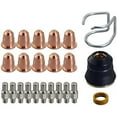 thumbnail image 1 of Dinheiro 23 piezas Electrodo de plasma PR0110 Boquilla 0,8 PD0116-08 Protector de corte PC0116 Difusor PE0106 Guía espaciadora CV0010 Consumibles para antorcha S45, 1 of 5