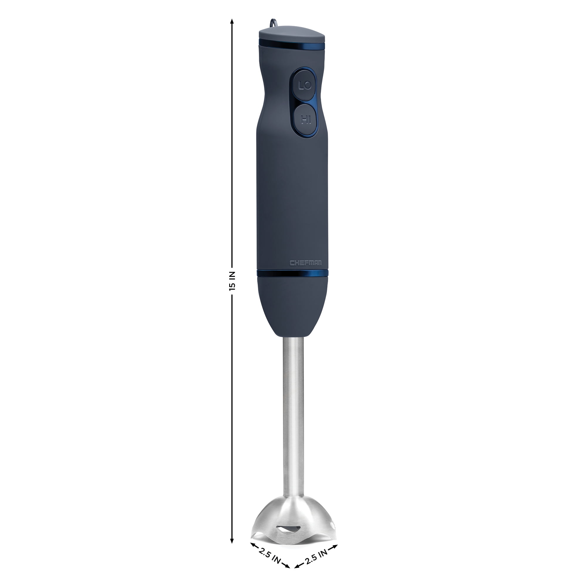 Chefman Immersion Stick Hand Blender with Stainless Steel Blades, Powerful  Elect