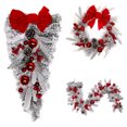 thumbnail image 2 of Artificial Christmas Wreath Red White Color Fashion 2025 Xmas Decorations Home Garden Front Door Hanging Garland Signs, 2 of 5