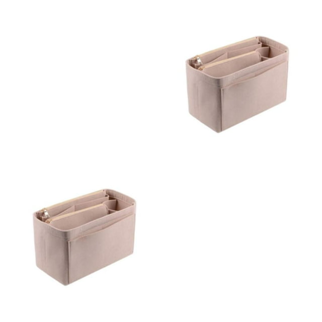 stanreset multifunctional Women Makeup Organizer Multi Grid For Partition Storage Multi Grid For Partition Storage beige XL 34*17*18cm 2Set