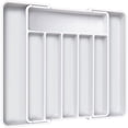 thumbnail image 1 of Organizador de Cubiertos Expandible y Ajustable Aujen Blanco 26-50 cm, 1 of 9