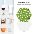 thumbnail image 6 of Pofeuu Funny Sheep Doing Yoga Print Coasters for Drinks, 4Pack PU Leather Coasters, Bar Drink Coasters for Tabletop Protection, Furniture from Damage-Hexagon, 6 of 6