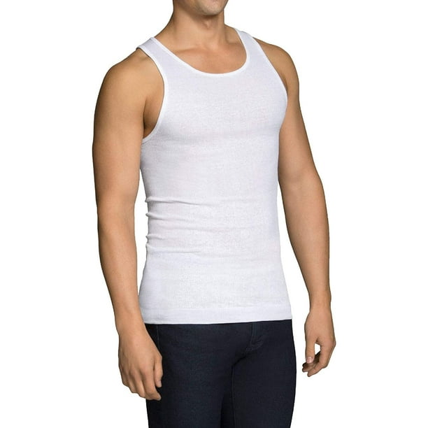 Fruit of the Loom Men s 4Pack White A Shirts Tank Tops Tanks