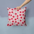 thumbnail image 2 of Carolines Treasures BB5139PW1414 Cherries on Pink Fabric Decorative Pillow  14Hx14W multicolor, 2 of 4