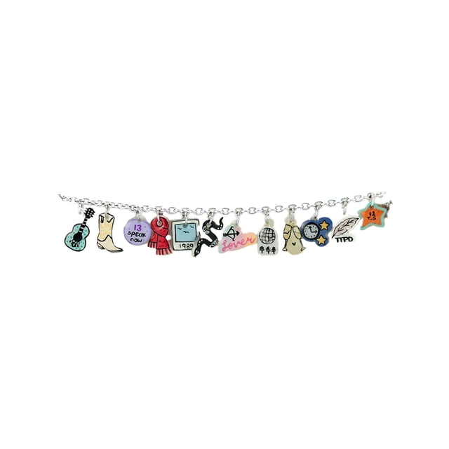 Pulsera artesanal vaquera 12 dijes