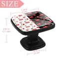 thumbnail image 4 of 4 Pcs Square Cabinet Handle Cupboard Knob Drawer Pulls Handle Cherry Drawer Knobs with Screws Furniture Decoration, 4 of 7
