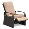 thumbnail image 4 of ATR ART to REAL Outdoor Durable Resin Wicker Recliner Chair with Cushion,Khaki, 4 of 11