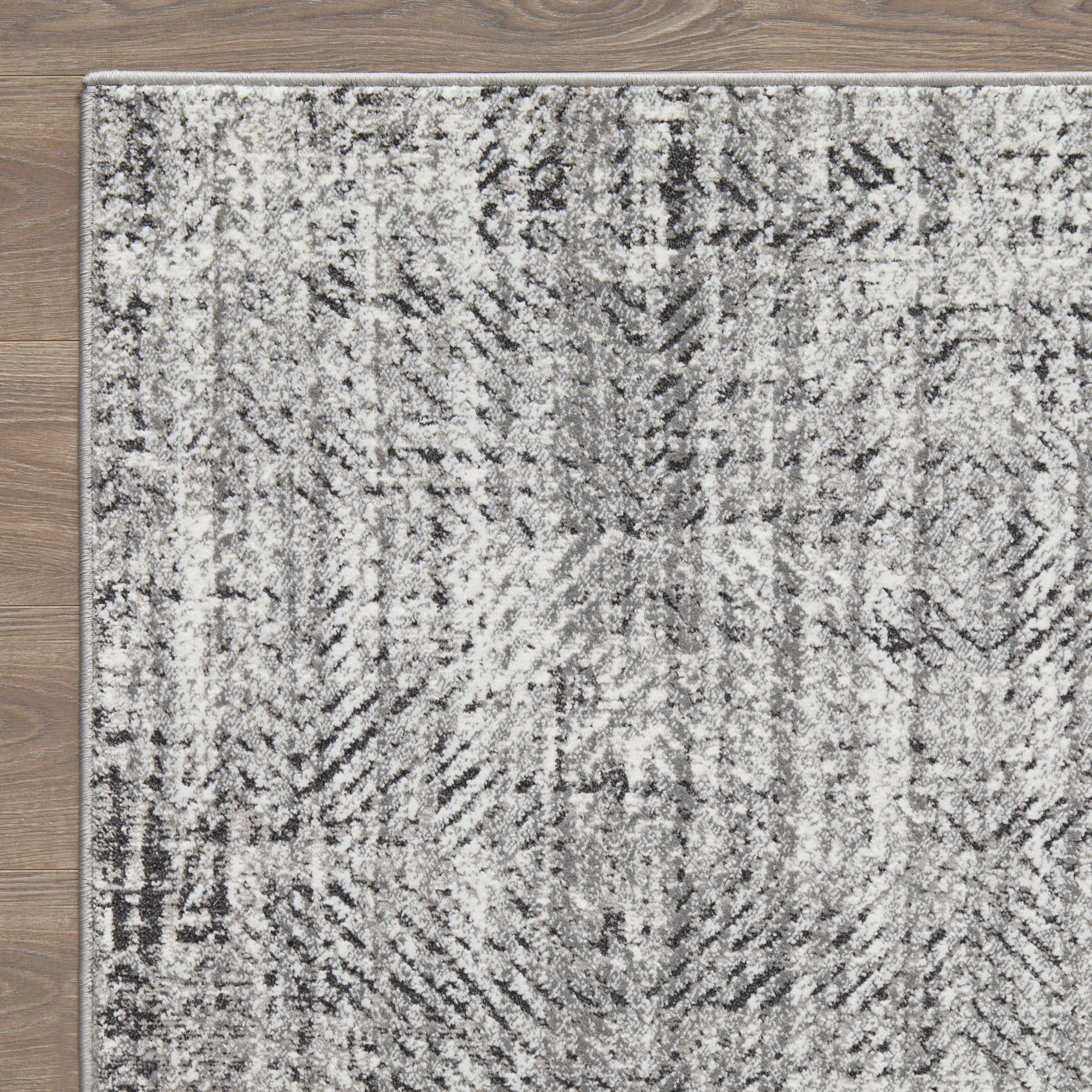 Loomaknoti Aysal Azebella 3' x 5' Gray Geometric Indoor Accent Rug