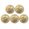 thumbnail image 2 of 2023 1 oz American Gold Eagle BU (Lot of 5) - Walmart, 2 of 2