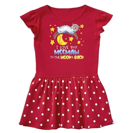 

Inktastic I Love my Meemaw to the Moon and Back Cute Sheep Gift Baby Girl Dress