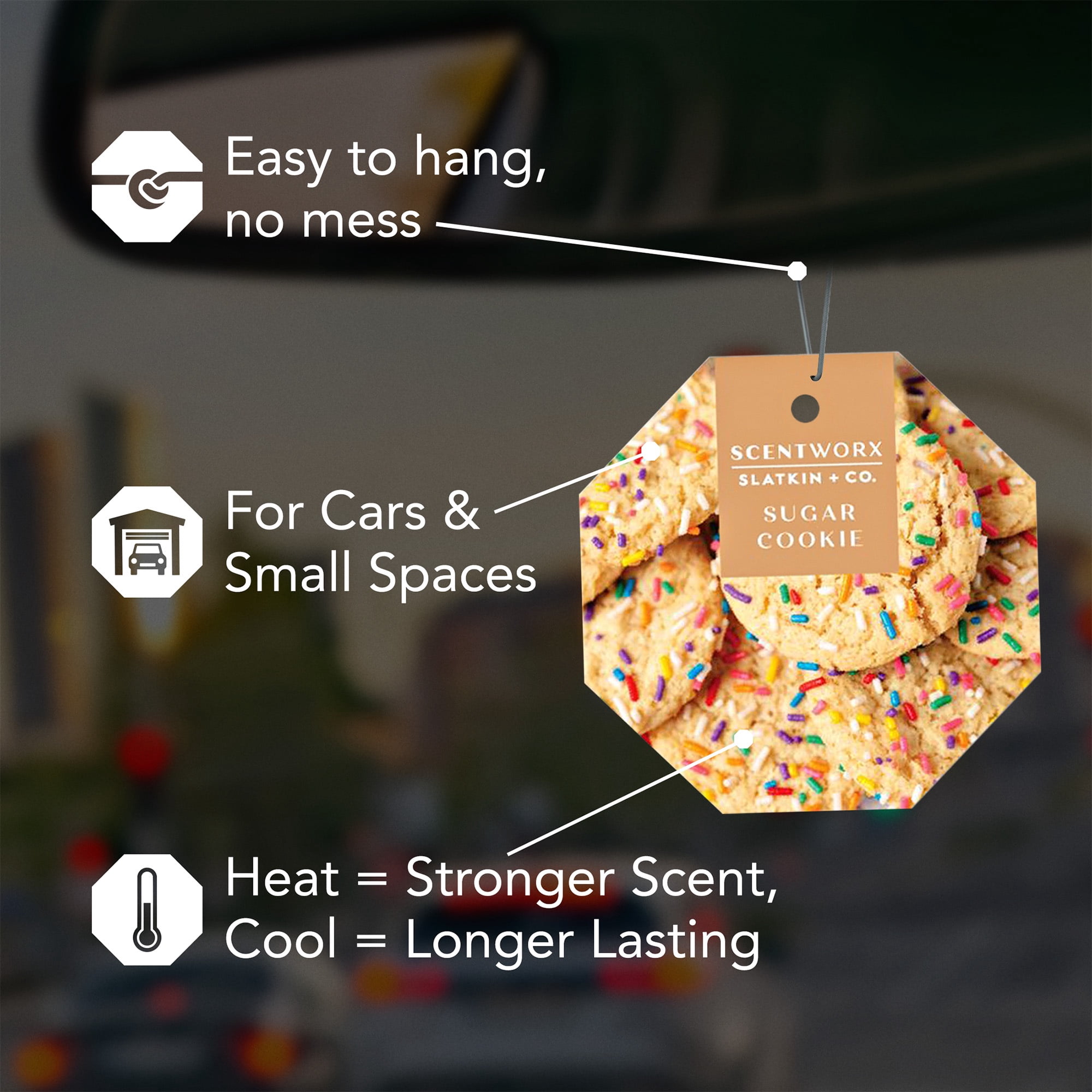 Scentworx Sugar Cookie 3 Pack Hang Tag