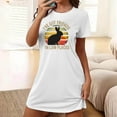 thumbnail image 1 of Mefallenssiah Chemise de Nuit Courte Surdimensionnée pour Femmes Mode Imprimé Poitrine Manches Courtes, 1 of 7