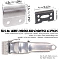 thumbnail image 2 of GFDYREE Ceramic Cutter blade 2-Hole Clipper ceramic Blade cutter with steel blade for Wahl clipper,Wahl 808 clipper. Wahl Senior cordless Clipper, Wahl Magic clipper (Black + Steel Blade)., 2 of 7