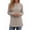 Khaki, variant on OALUXE Long Sleeve Shirts for Women Dressy Casual Tunic Tops Crewneck Side Split Lightweight Pullover Sweaters