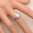 thumbnail image 4 of Sherry Lynn Engagement Ring Sterling Silver Oval Cz Womens Ginger Lyne Collection, 4 of 5