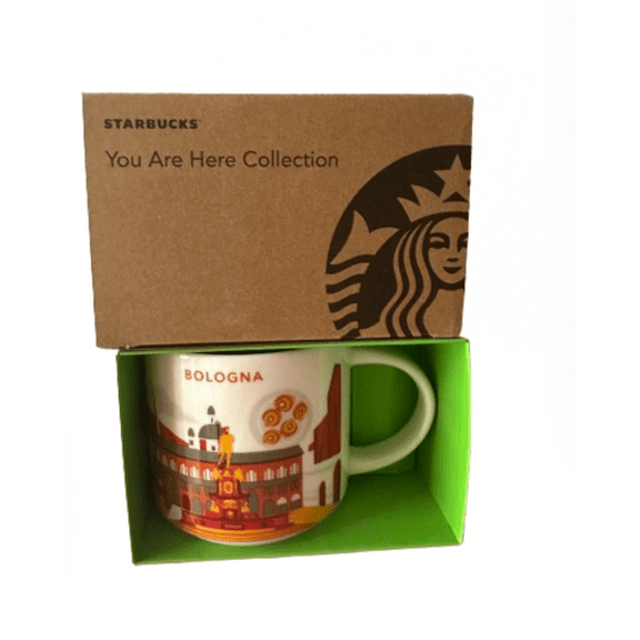 Starbucks You Are Here Bologna Italy Ceramic Coffee Rare Mug New with Box