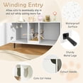 thumbnail image 6 of Barara King Cat Litter Box, Cats Litter Pan Tray,40 Inch Cat Litter Box Enclosure for 2 Cats Hidden Cat Washroom-White, 6 of 9